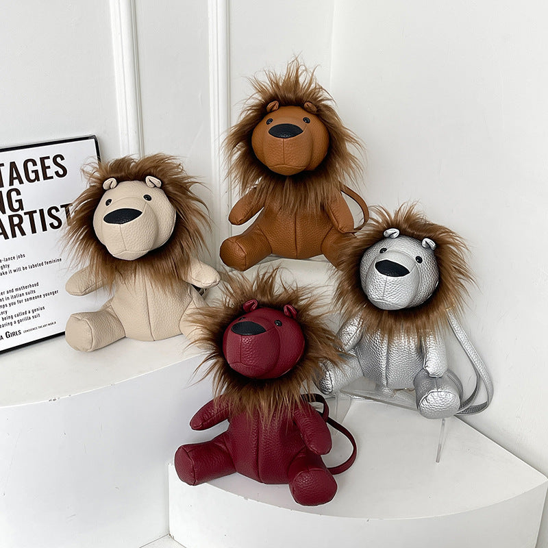 Premium Plush Cartoon Cute Little Lion Casual Bag