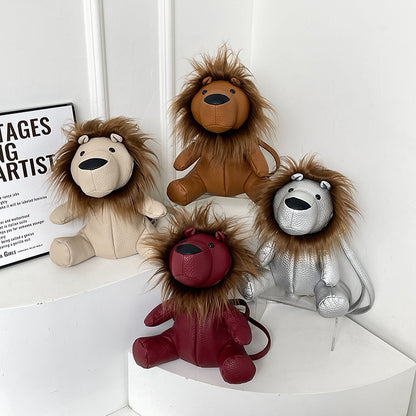 Premium Plush Cartoon Cute Little Lion Casual Bag