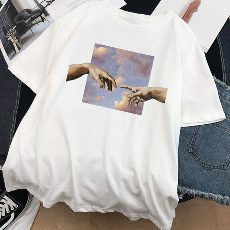 Plus size women's Harajuku tops and bottoming shirts