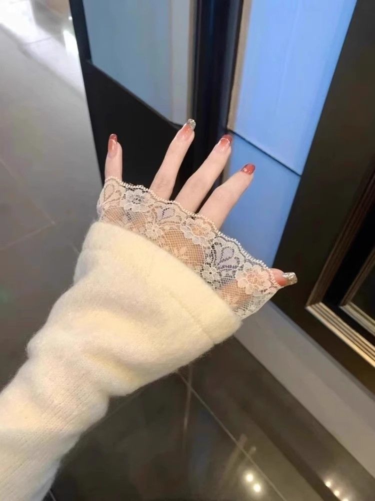 Women's Fashion Slim Fit Lace Long Sleeve