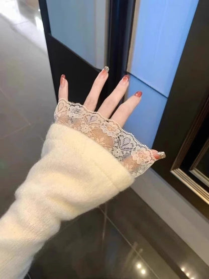 Women's Fashion Slim Fit Lace Long Sleeve