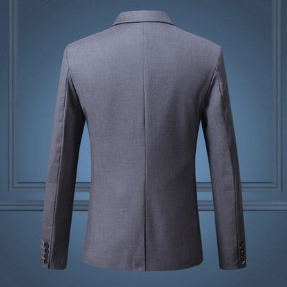 Spring And Autumn Solid Color Casual One Button Men's Small Suit