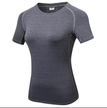 Womens Quick Dry Compression Training Yoga T-Shirts