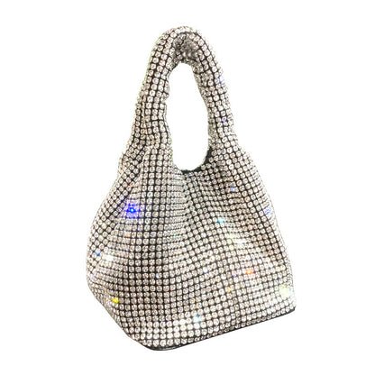 Hand-held Bucket Crystal Single Shoulder Cross-body Small Bag Handbag