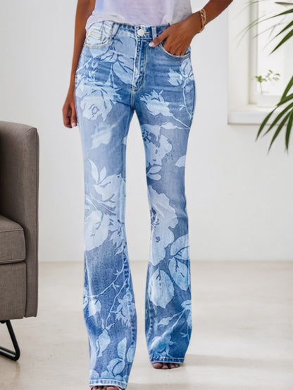 2025 New Women's AutumnWinter Printed Denim Pants, Women's Denim Pants, Essential Jeans For AutumnWinter, Warm Jeans, Women's Four Seasons Jeans, Printed Jeans
