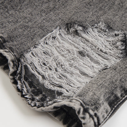 Heavy Industry Distressed Washed Jeans Male Irregular