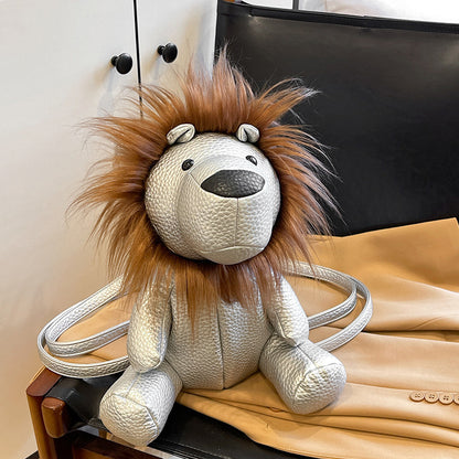 Premium Plush Cartoon Cute Little Lion Casual Bag