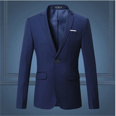 Spring And Autumn Solid Color Casual One Button Men's Small Suit