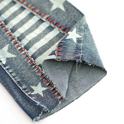 Vintage Star Pattern Jeans Forbidden Platform