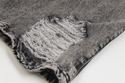 Heavy Industry Distressed Washed Jeans Male Irregular