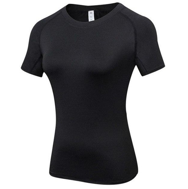 Womens Quick Dry Compression Training Yoga T-Shirts