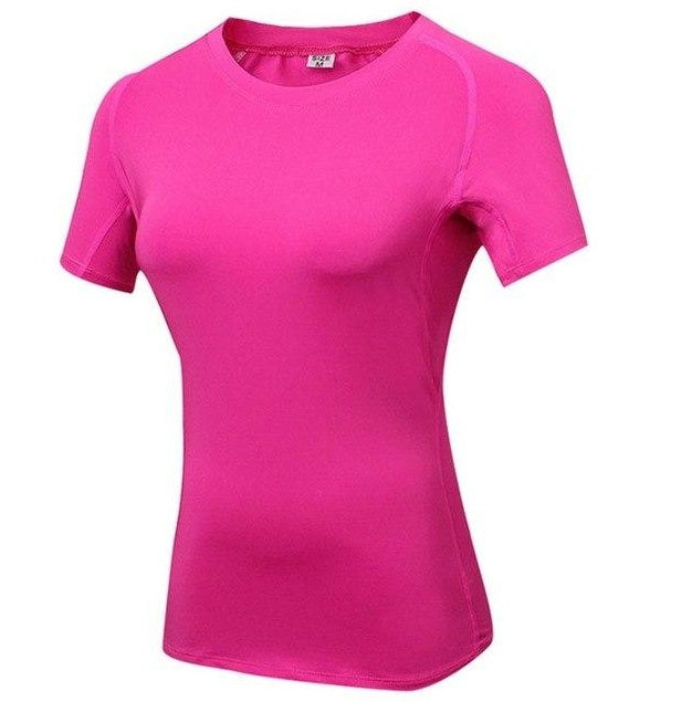 Womens Quick Dry Compression Training Yoga T-Shirts
