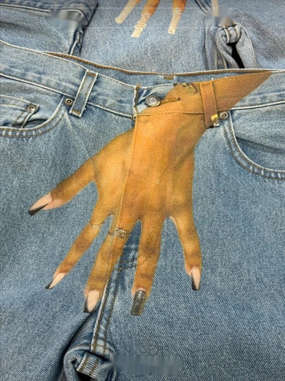 Printed Fashion Jeans Personalized Fingers