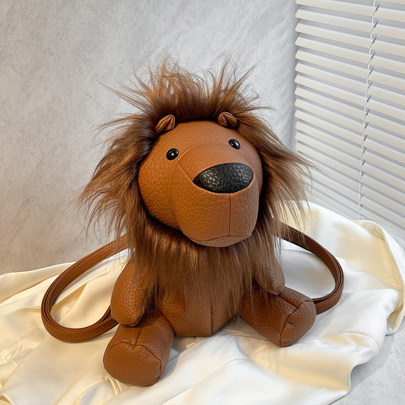 Premium Plush Cartoon Cute Little Lion Casual Bag