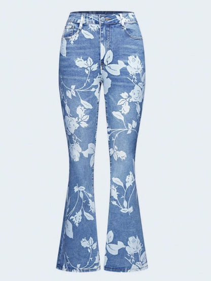 2025 New Women's AutumnWinter Printed Denim Pants, Women's Denim Pants, Essential Jeans For AutumnWinter, Warm Jeans, Women's Four Seasons Jeans, Printed Jeans