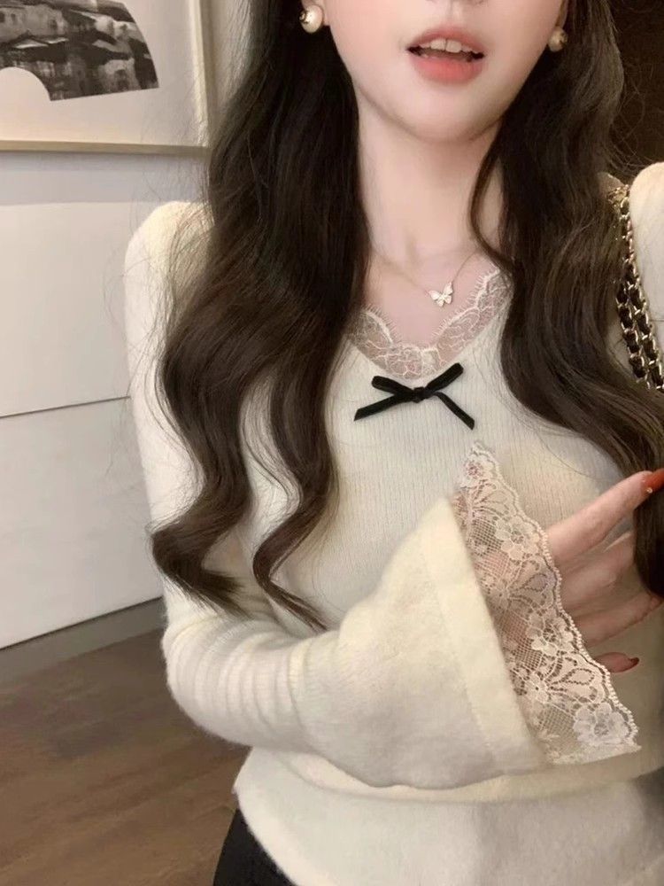 Women's Fashion Slim Fit Lace Long Sleeve