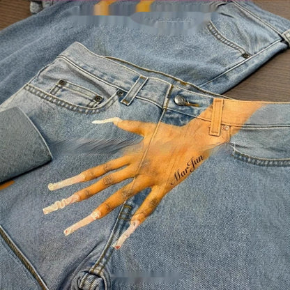 Printed Fashion Jeans Personalized Fingers